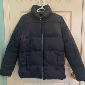 Navy Blue Puffer Jacket